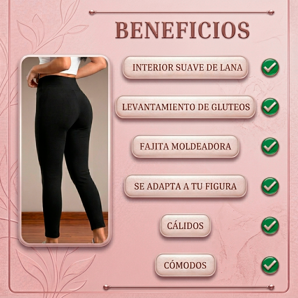 LEGGINS TÉRMICOS LEVANTA GLUTEOS CON FAJITA MOLDEADORA